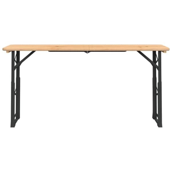vidaXL Hopfällbart barbord 170x50x75/105 cm massiv gran - Utebord