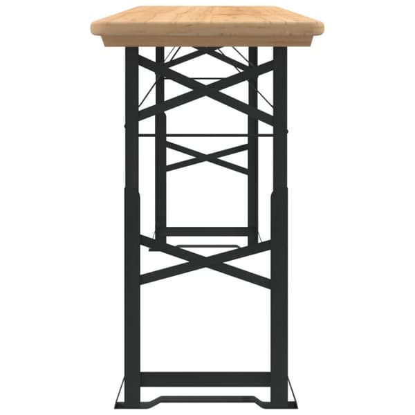 vidaXL Hopfällbart barbord 170x50x75/105 cm massiv gran - Utebord