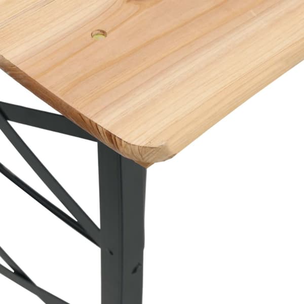 vidaXL Hopfällbart barbord 170x50x75/105 cm massiv gran - Utebord