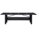Miniatyrbillede 3 af 5: vidaXL havebord 240x90x74 cm polyrattan og glas sort -  Haveborde