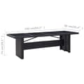 Miniatyrbillede 5 af 5: vidaXL havebord 240x90x74 cm polyrattan og glas sort -  Haveborde