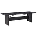 Miniatyrbillede 2 af 5: vidaXL havebord 240x90x74 cm polyrattan og glas sort -  Haveborde