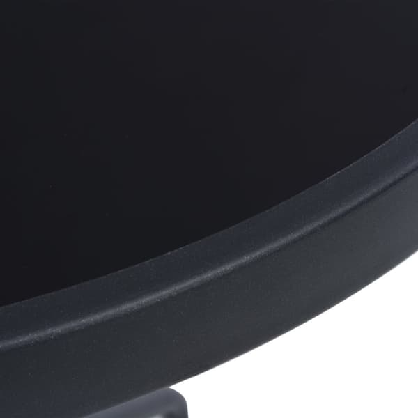 vidaXL havebord 80 cm stål og glas sort -  Haveborde