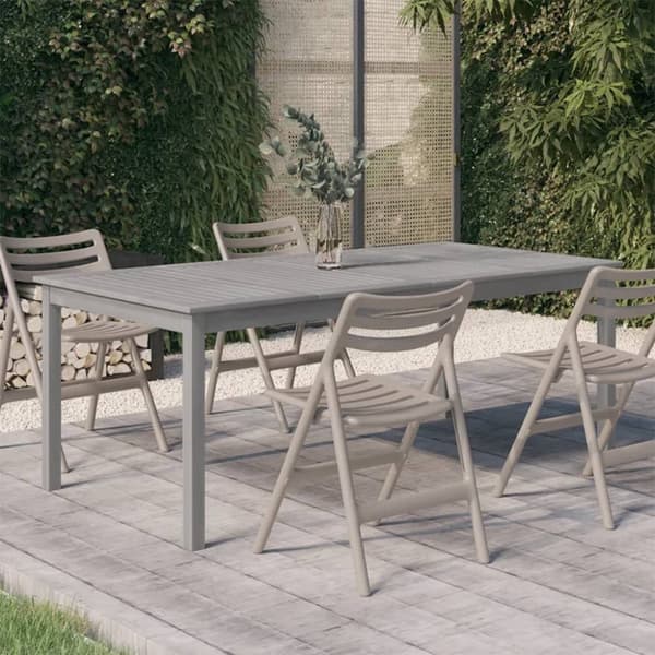 vidaXL havebord 200x100x75 cm massivt akacietræ grå - Haveborde