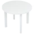 Miniatyrbild 4 av 6: vidaXL Trädgårdsbord vit 89 cm plast -  Utebord