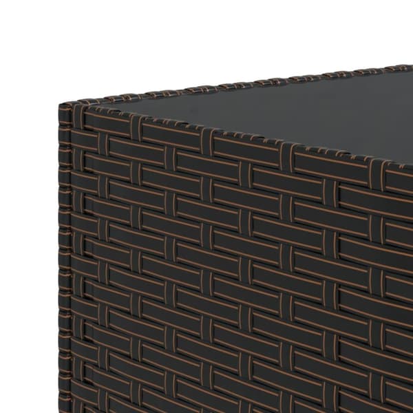 vidaXL Puutarhapöytä ruskea 50x50x30 cm polyrottinki - Ulkopöydät