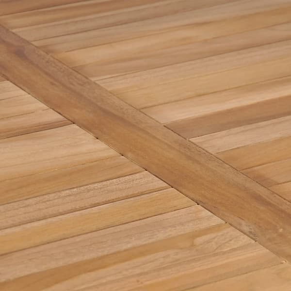 vidaXL Trädgårdsbord 80x80x77 cm massiv teak - Utebord