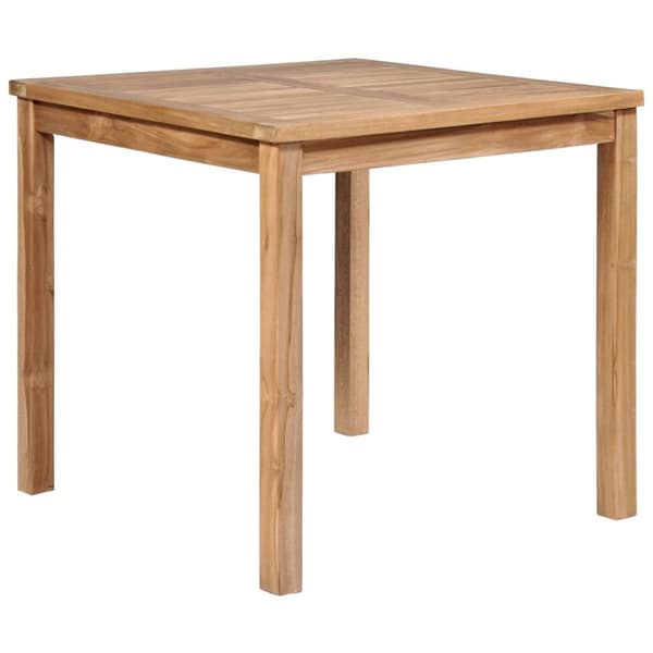 vidaXL Trädgårdsbord 80x80x77 cm massiv teak - Utebord