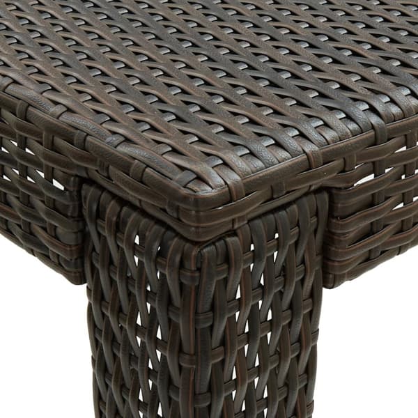 vidaXL barbord til haven 140,5x60,5x110,5 cm polyrattan brun -  Haveborde
