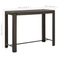 Miniatyrbillede 7 af 7: vidaXL barbord til haven 140,5x60,5x110,5 cm polyrattan brun -  Haveborde