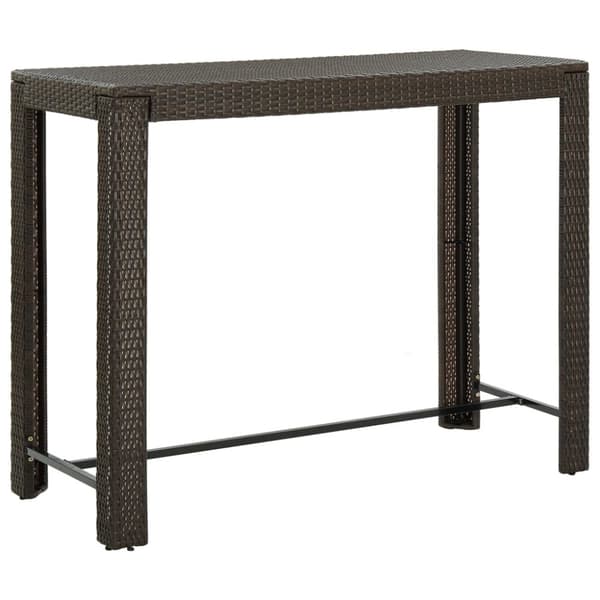 vidaXL barbord til haven 140,5x60,5x110,5 cm polyrattan brun -  Haveborde