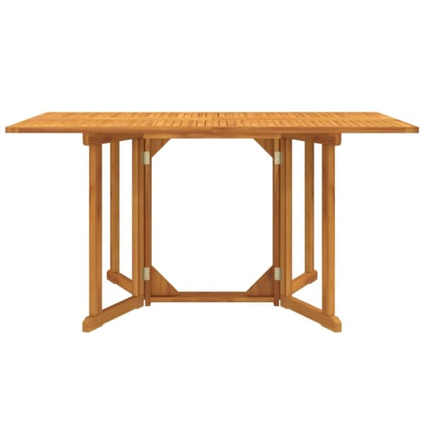 vidaXL foldbart havebord 150x90x75 cm massivt teaktræ - Haveborde