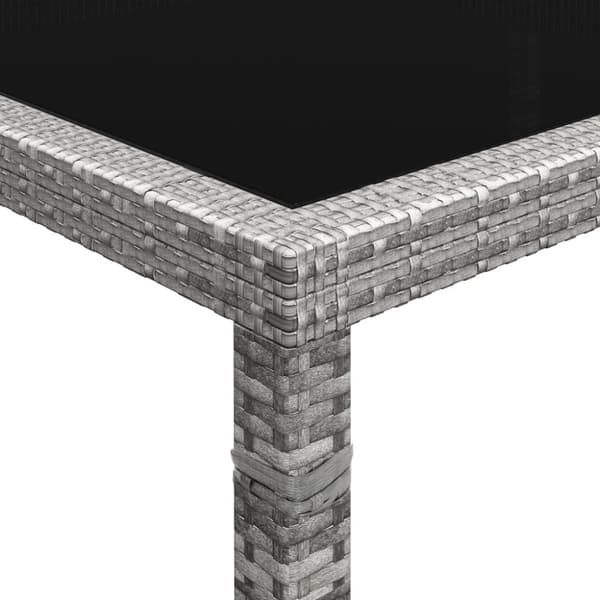 vidaXL udendørs spisebord 200x150x74 cm polyrattan grå - Haveborde