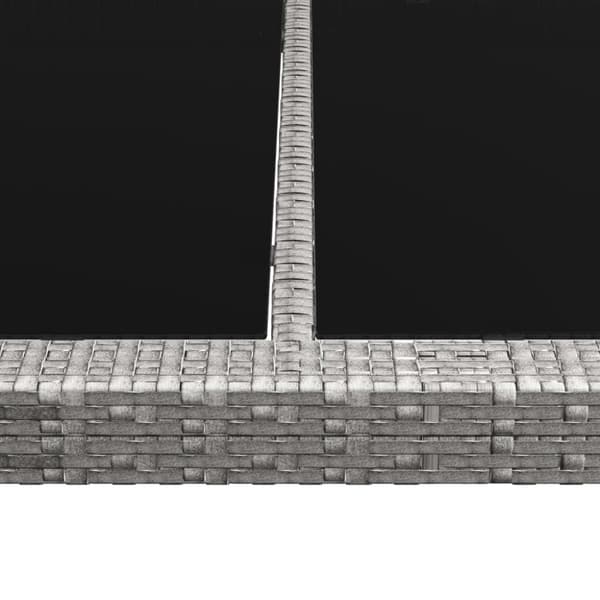 vidaXL udendørs spisebord 200x150x74 cm polyrattan grå - Haveborde