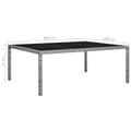 Miniatyrbillede 6 af 6: vidaXL udendørs spisebord 200x150x74 cm polyrattan grå -  Haveborde