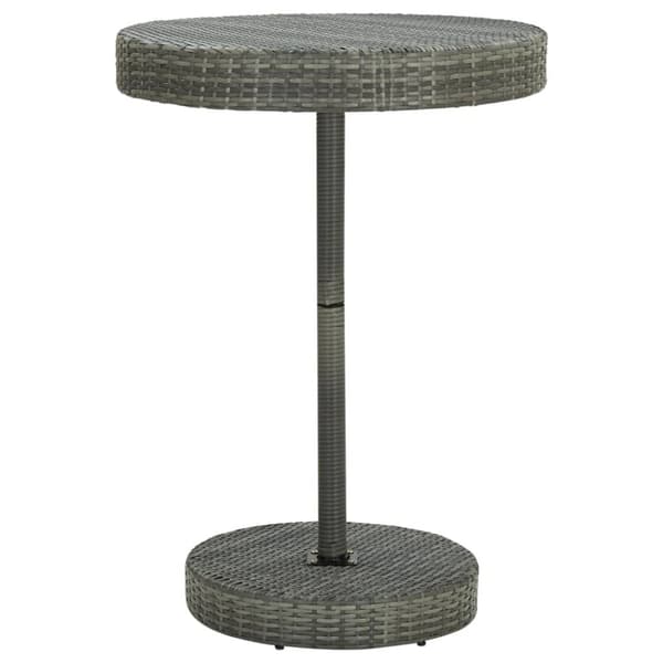 vidaXL havebord 75,5x106 cm polyrattan grå - Haveborde