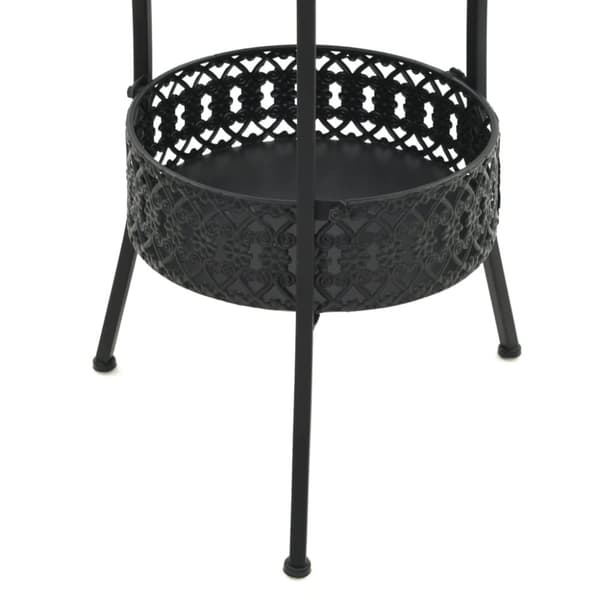 vidaXL Bistrobord svart 40x70 cm metall -  Utebord