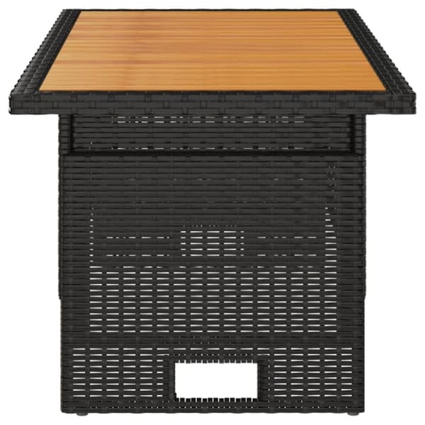 vidaXL havebord 100x50x43/63 cm massivt akacietræ og polyrattan - Haveborde