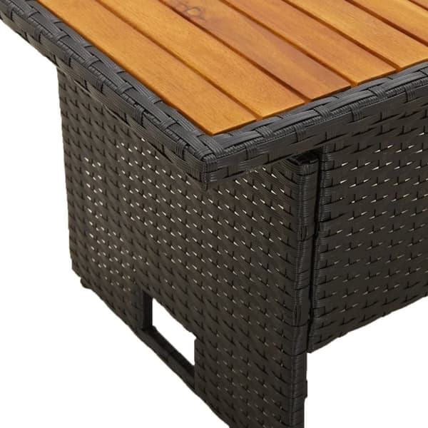 vidaXL havebord 100x50x43/63 cm massivt akacietræ og polyrattan - Haveborde