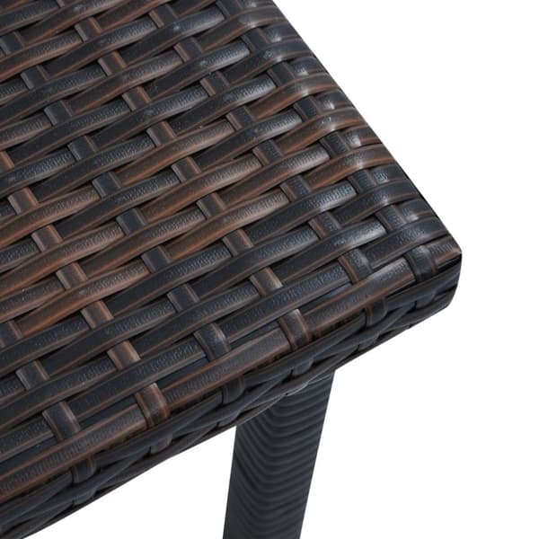 vidaXL Trädgårdsbord brun 40x40x40 cm konstrotting - Utebord