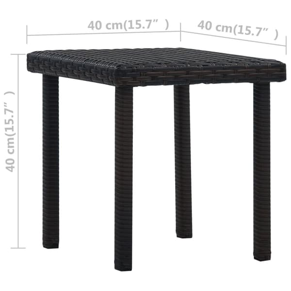 vidaXL Trädgårdsbord brun 40x40x40 cm konstrotting -  Utebord