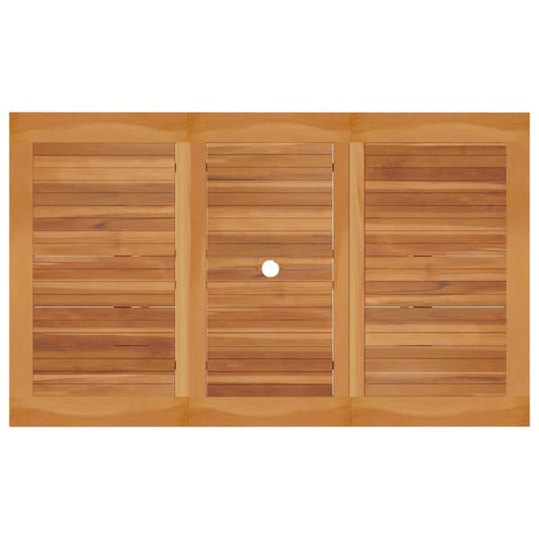 vidaXL havebord 150x90x75 cm massivt teaktræ -  Haveborde
