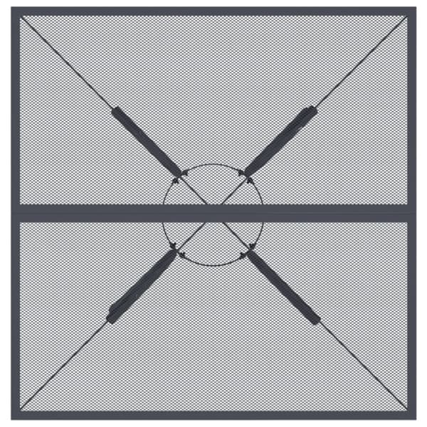 vidaXL Puutarhapöytä antrasiitti 80x80x72,5 cm teräsverkko - Ulkopöydät