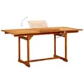 Miniatyrbillede 4 af 9: vidaXL havebord (120-170)x80x75 cm massivt akacietræ -  Haveborde