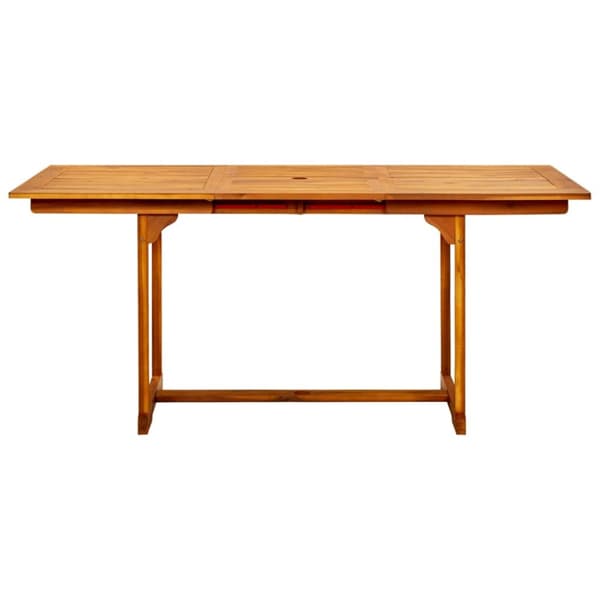 vidaXL havebord (120-170)x80x75 cm massivt akacietræ -  Haveborde