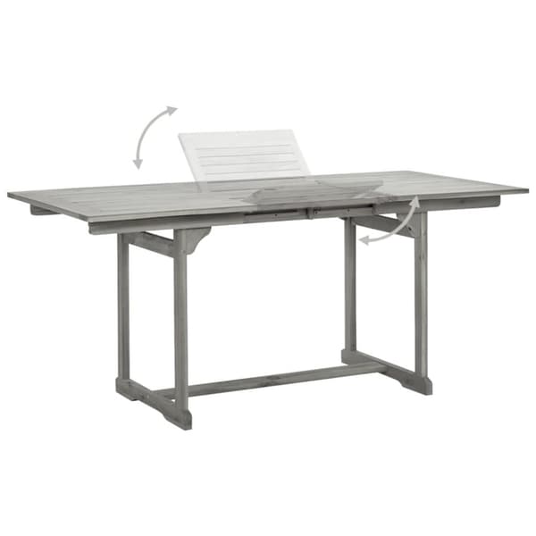 vidaXL Puutarharuokapöytä (120-170)x80x75 cm täysi akaasiapuu - Ulkopöydät