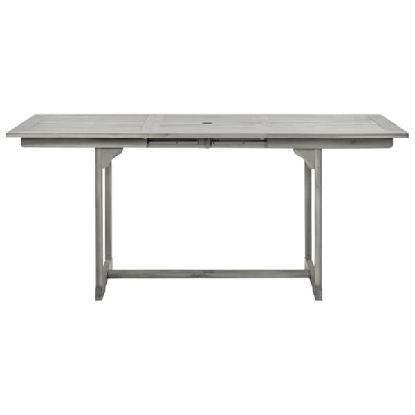 vidaXL Puutarharuokapöytä (120-170)x80x75 cm täysi akaasiapuu - Ulkopöydät