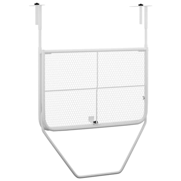 vidaXL Balkongbord vit 60x40 cm stål -  Utebord