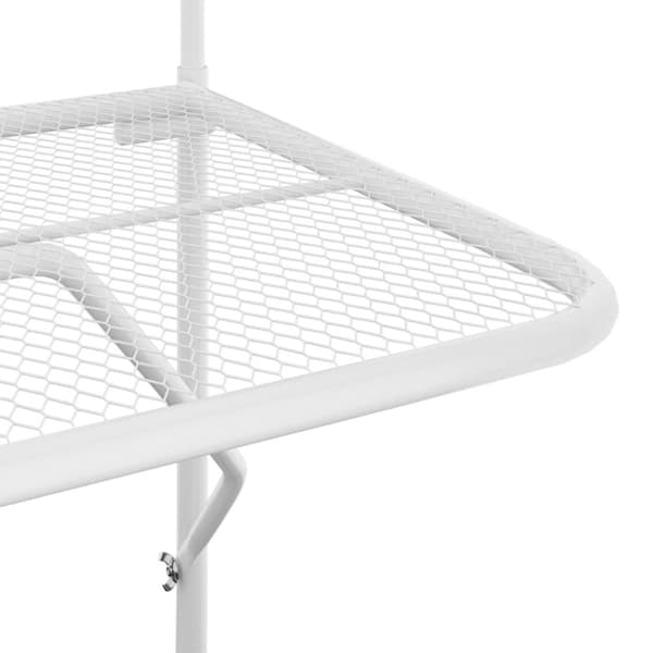 vidaXL Balkongbord vit 60x40 cm stål -  Utebord