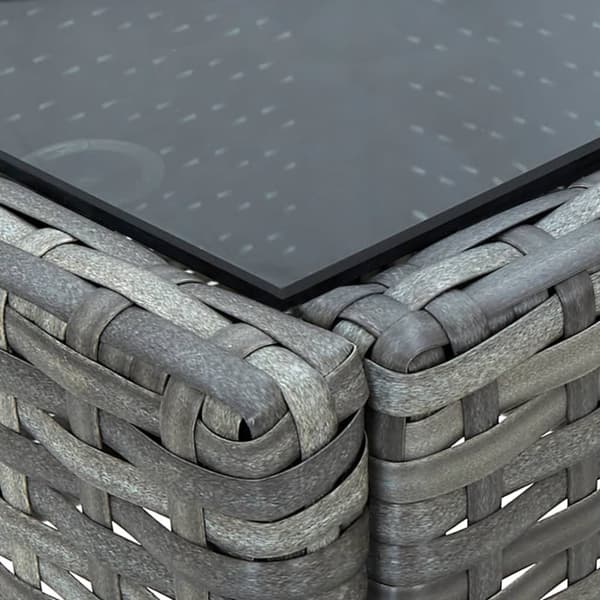 vidaXL havebord 75x40x37 cm polyrattan grå - Haveborde