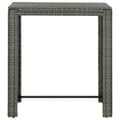 Pikkukuva 3 / 7: vidaXL Puutarhan baaripöytä harmaa 100x60,5x110,5 cm polyrottinki -  Ulkopöydät