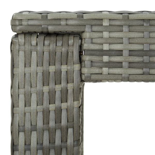 vidaXL Puutarhan baaripöytä harmaa 100x60,5x110,5 cm polyrottinki -  Ulkopöydät