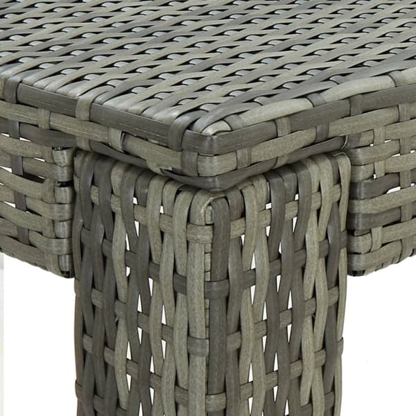 vidaXL Puutarhan baaripöytä harmaa 100x60,5x110,5 cm polyrottinki -  Ulkopöydät