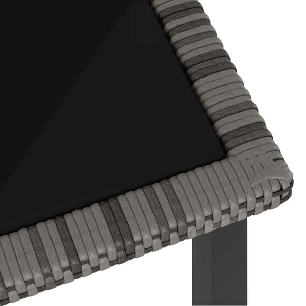 vidaXL havebord 70x70x73 cm polyrattan grå - Haveborde