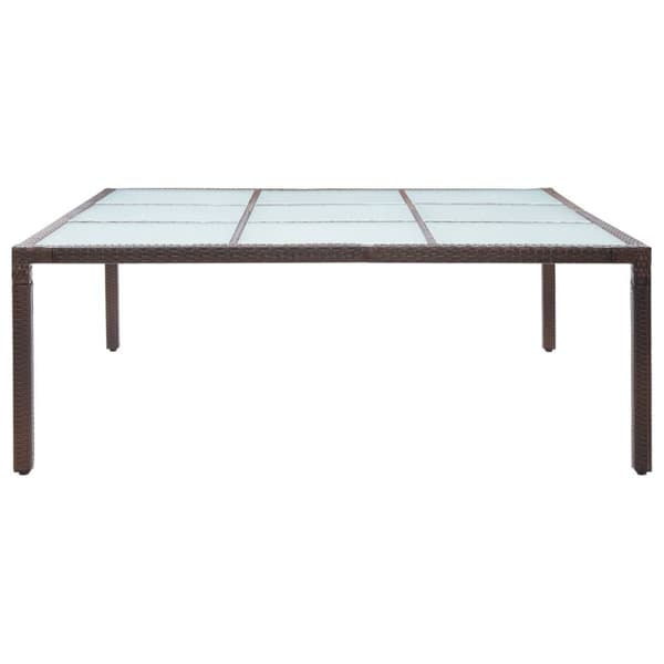 vidaXL Puutarhan ruokapöytä ruskea 200x200x74 cm polyrottinki -  Ulkopöydät