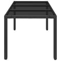 Pikkukuva 5 / 8: vidaXL Puutarhapöytä lasipöytälevy musta 150x90x75 cm polyrottinki -  Ulkopöydät