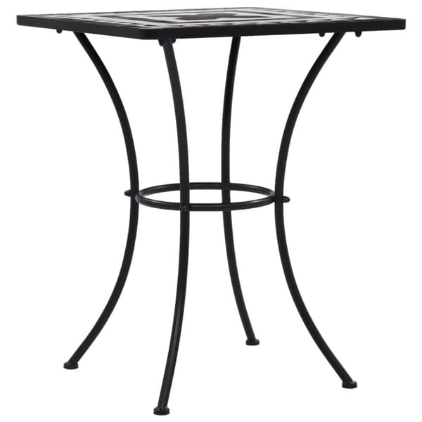 vidaXL bistrobord med mosaikdesign 60 cm keramisk sort og hvid -  Haveborde
