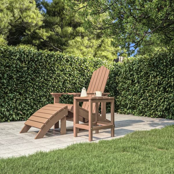 vidaXL Adirondack-havebord 38x38x46 HDPE brun -  Haveborde