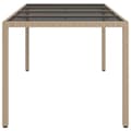 Miniatyrbillede 5 af 7: vidaXL havebord 190x90x75 cm hærdet glas og polyrattan beige -  Haveborde