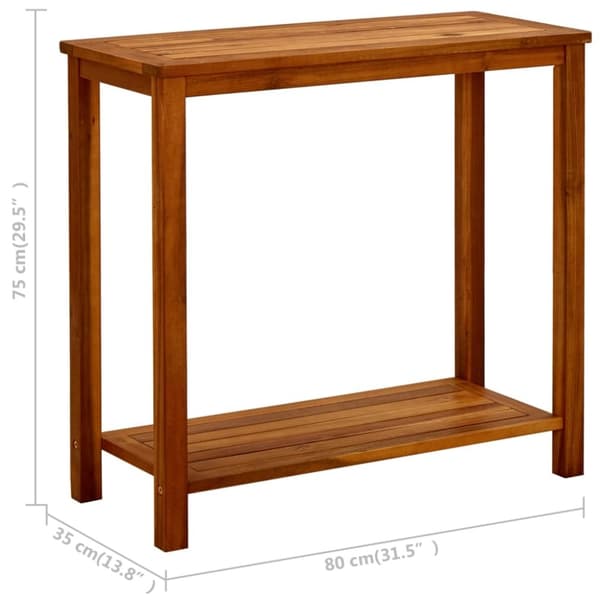 vidaXL konsolbord til haven 80x35x75 cm massivt akacietræ - Haveborde