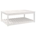 Miniatyrbillede 3 af 9: vidaXL havebord 121x82,5x45 cm massivt fyrretræ hvid -  Haveborde