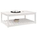Miniatyrbillede 5 af 9: vidaXL havebord 121x82,5x45 cm massivt fyrretræ hvid -  Haveborde