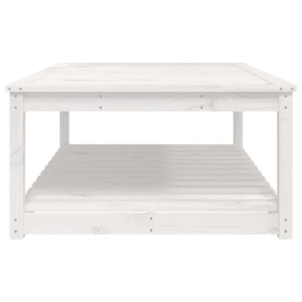 vidaXL havebord 121x82,5x45 cm massivt fyrretræ hvid - Haveborde