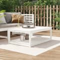 Miniatyrbillede 1 af 9: vidaXL havebord 121x82,5x45 cm massivt fyrretræ hvid -  Haveborde