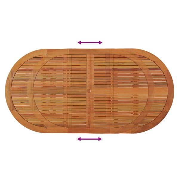 vidaXL Trädgårdsbord 200x100x75 massivt eukalyptusträ - Utebord