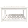 Miniatyrbillede 6 af 9: vidaXL havebord 82,5x82,5x45 cm massivt fyrretræ hvid -  Haveborde